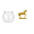 thumbnail image 1 of Acuario de escritorio,Pecera pequeña transparente,pecera,jarrón,mesa,Estatuas de caballos,Estatuas de caballos Figura de caballo Figura de caballo,Escultura de caballo Adornos de caballo, 1 of 8