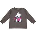 thumbnail image 3 of Inktastic Material Girl Westie Dog Girls Long Sleeve Toddler T-Shirt, 3 of 5