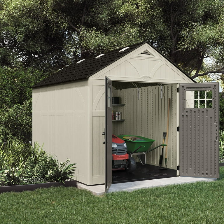 Suncast Large Outdoor Storage Shed 8ft x 10ft for Backyard