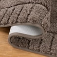 thumbnail image 2 of MeyJey Bathroom Rugs Set of 4 Piece, Bath Mats, Microfiber Non Slip Shaggy Ultra Soft Bathroom Runner with U Shaped Contour Toilet Mat for Bathroom, Shower Inside Floor, Brown, 2 of 16