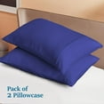 thumbnail image 4 of 500 Thread Count Egyptian Cotton Pillowcases, 2-Pack –Pillow Covers for Ultimate Comfort – Elegant Design Envelope Closure, Queen Size (20" x 30") Royal Blue Solid, 4 of 4