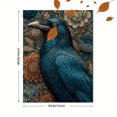 thumbnail image 3 of Floral Raven Canvas Wall Art, Gothic Watercolor Crow, Moody Botanical Nature Decor, 3 of 8