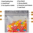 thumbnail image 2 of Wjsp Mylar Bags 60 Pack 5x7 in 0.5 Pint Resealable with Window Reusable for Long Term Food Storage Freeze Dried Candy, 2 of 6