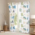 thumbnail image 3 of Manfei Cute Kawaii Dragon Animals Curtains and Drapes Pack of 2 (52x63 Each),Pine Tree Cloud Black Out Curtains,Blue White, 3 of 6