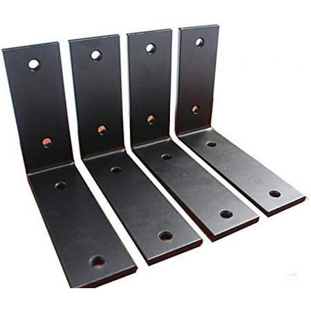 

4 Pack - L 5 x H 4 x W 1.5 5mm Thick L Shelf Bracket Iron Shelf Brackets Metal Shelf Bracket Industrial Shelf Bracket Mode