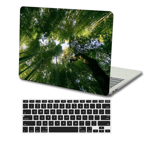 KSK KAISHEK Hard Protective Shell Case Cover Compatible Newest MacBook Pro 15" with Retina Display + Black Keyboard Cover Model: A1990/A1707 (Plants series 0534)