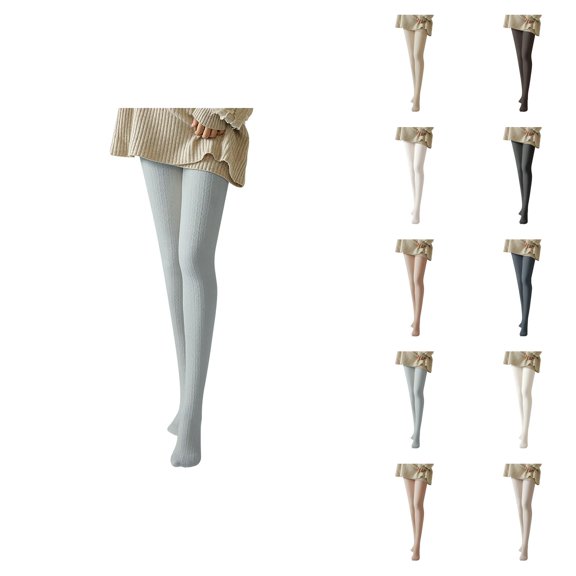 Women'S Tights 2026 Fall Winter Cute Cable Knit Soft Leggings Stockings Pantyhose Opaque Tights