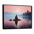 thumbnail image 2 of Designart "Buddhist Serenity Peach Buddhism II" Spiritual Floater Framed Wall Art Print, 2 of 7