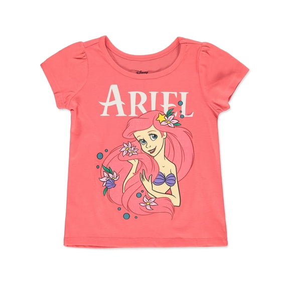 Disney The Little Mermaid Girls' T-Shirt Color: pink Size: 3t