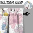 thumbnail image 5 of Pioneer Kitchen Curtains and Valance Set 36 Inch Tier Floral Flowers 3 Pieces Set Dining Room Small Curtain Drapes Cafe Curtains Valance for Home Decor Rod Pocket, 5 of 6