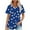 Multicolor, variant on PeiLuo Tops for Women Trendy Petal Sleeves Pleated Crewneck Tunic Blouses Boho Floral Graphic Tees Summer Shirts