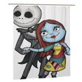 thumbnail image 1 of Cortina de ducha de Jack Skellington, juego de cortinas de ducha con dibujos animados para niños, niñas, dormitorios universitarios, baño, accesorios de decoración de bañera a prueba de agua con 12, 1 of 8