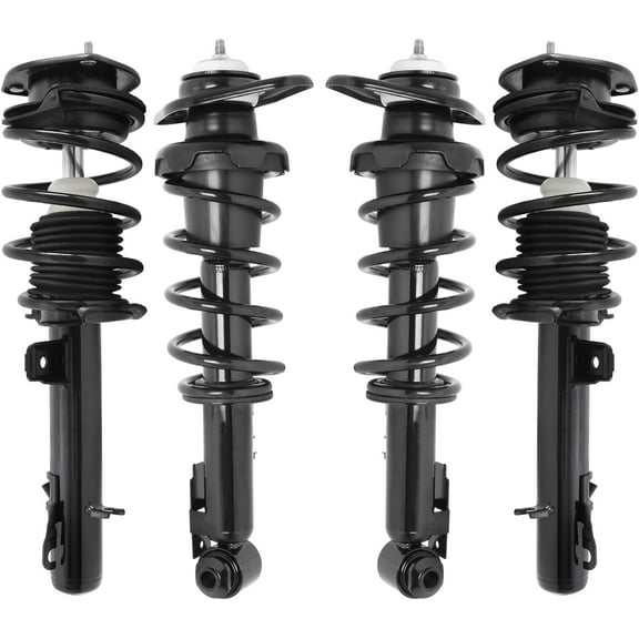 Detroit Axle - Front and Rear Struts Kit for 2007-2015 Mini Cooper, Struts with Coil Spring Assembly 2008 2009 2010 2011 2012 2013 2014 Replacement Suspension