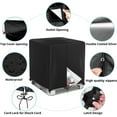 thumbnail image 3 of 275 Gallon 1000L IBC Tote Cover, 600D Polyester, Zipper Outdoor Water Tank Protective Cover, Black, 3 of 7