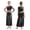 Black, variant on Lyrical Dance Dress for Girls Sides Split Mesh Flowy Skirt Leotard Ballet Modern Contemporary Dancewear Black 6