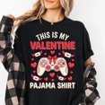 thumbnail image 1 of ALVORD T-Shirt Gamer Love Day Contrôleur Cœur Graphique Unisexe P-5TG, 1 of 4
