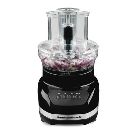 Hamilton Beach - Big Mouth Duo Plus 2-Speed Food Processor - Black/Silver