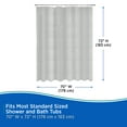 thumbnail image 4 of Kenney Medium Weight Embossed PEVA Shower Curtain Liner, 70" W x 72" H, Smoke, 4 of 6