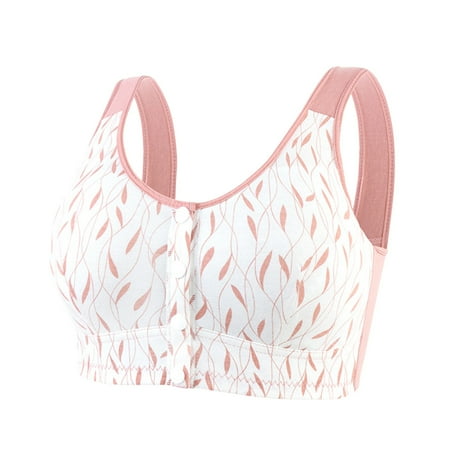 YHGFVOKJ Bras for Women Front Side Lace Edge without Steel Ring Movement Seamless Underwear Gathering Adjustment Yoga Sleep Large Bra Full Coverage Bras for Women Rose Gold 42