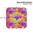 thumbnail image 3 of Disketp Magic Mushrooms Funny Coasters,4 Pcs Leather Coasters With Holder, Perfect Housewarming Hostess Gifts,Protect Furniture From Water Marks Scratch, 3 of 9