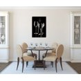 thumbnail image 3 of Black and White Wine Bottle & Glasses Adult Decor; 1 - 24" x 36" Stretched Canvas, 3 of 4