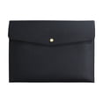 thumbnail image 2 of Artificial Leather Document Bag Black Leather Waterproof Document Bag with Removable Hand Strap File Folder Case for Storage(1Pcs) Rkxzt, 2 of 9