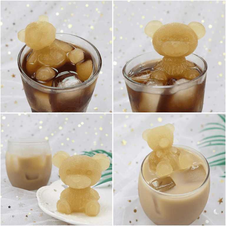 2 Pack Bear Ice Molds 3D Teddy Bear Ice Cube Mold DIY Ice Cube Maker  Whiskey Cake Milk Tea Cocktails Juice（1 Big and 1 Small） - Yahoo Shopping