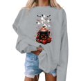 thumbnail image 6 of VKOYWKM Women's Halloween Sweatshirts Ghost Pumpkin Graphic Sweatshirts Crewneck Long Sleeve Fall Sweatshirt Vintage Spooky Halloween Pullover Sweatshirts, 6 of 6