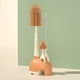 thumbnail image 3 of Botella Biberón Cepillos de silicona Conjunto con soporte Botella de leche 360 ​​GRADO Pincel de paja Portátiles Adultos Tazas Lavado Kit Hogar Naranja Inevent HA011368-02B, 3 of 7