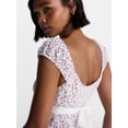thumbnail image 4 of No Boundaries Woven Babydoll Mini Dress, Women’s XXS-XXL, 4 of 5