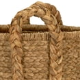 thumbnail image 5 of Household Essentials Large Wicker Storage Basket, Floor Basket with Braided Handles, Handwoven Water Hyacinth, Classic Spiral Design, Perfect for Throw Blankets, 5 of 7