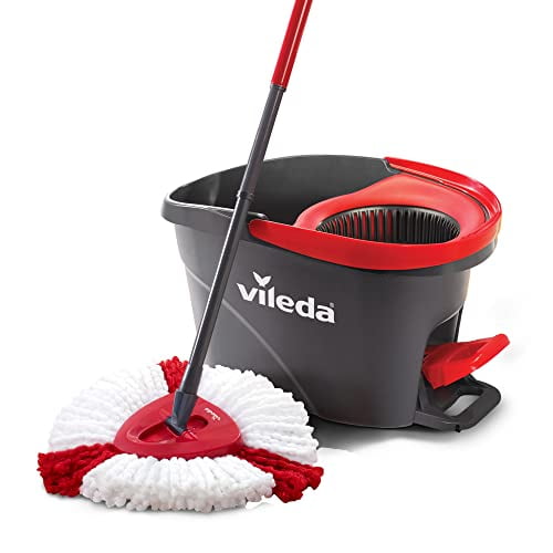 Vileda EasyWring Microfibre Spin Mop &amp; Bucket Floor Cleaning System with Power Refill