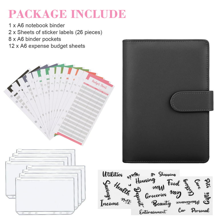 PVC Portable Folder Bag Sticker Holder Photo Album Name Card Collection 6  Hole Binder Planners Storage