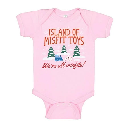 

TeesAndTankYou Islands Of Misfit Christmas Baby Onesie Infant One Piece Bodysuit Newborn Light Pink