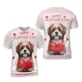 thumbnail image 3 of Happy Valentine's Day Shih Tzu Brings Love Heart All Over Print 3D Shirt Unisex Merch Lion Dog Lover Gifts - 02028, 3 of 6