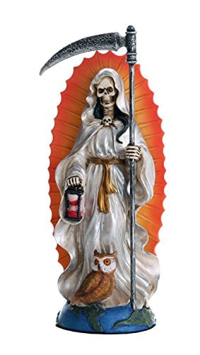 11" Santa Muerte Statue Holy Death Grim Reaper Santisima Skull Figure 