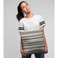 thumbnail image 2 of Plutus Brands Blue Plutus Lanes Stripe Luxury Throw Pillow 18 in x 18in, Double Sided 18" x 18", 2 of 9