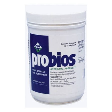 Vets Plus Probios D-Probios Oral Boluses For Ruminants .5 Ounce/50 Ct