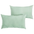 thumbnail image 2 of Sunbrella  Canvas Spa Blue Indoor/Outdoor Knife Edge Pillow (Set of 2) 14 in L x 24 in W, 2 of 5