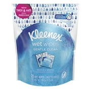 (2 pack) (2 Pack) Kleenex Wet Wipes Gentle Clean for Hands and Face, Individually Wrapped, 25 Wipes
