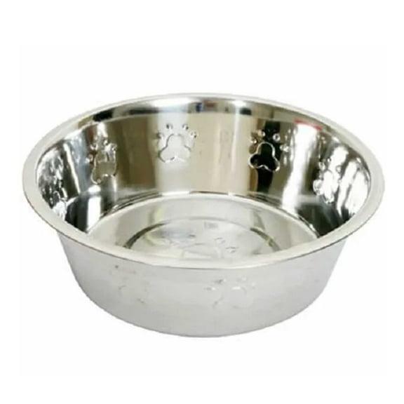 Palzandco Stainless Steel Bowl with Paw and Bone Design