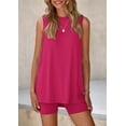 thumbnail image 2 of Pijama PRETTYGARDEN Conjunto de 2 Piezas para Casa Rojo Rosado XXL, 2 of 8