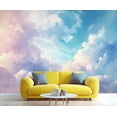 thumbnail image 2 of Pastel Sea Of Clouds Mural 3D - Fantasy Sky Wall Paintings, Blue Sky 3D Wall Mural For Living Room Bedroom, Natural Scenery Murals 110"W x 79"H (Not Peel and Stick), 2 of 6