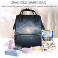 thumbnail image 5 of Fuzoiu The Galaxy Print Diaper Bag Backpack,Baby Essentials Travel Tote,Multi function Waterproof Diaper Bag, Travel Essentials Baby Bag - Unisex, 5 of 6