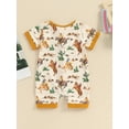 thumbnail image 3 of Bagilaanoe Newborn Baby Boys One-pieces Print Short Sleeve Jumpsuit 3M 6M 12M 18M Infant Romper Casual Clothing, 3 of 8