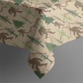 thumbnail image 3 of Beige Bigfoot and Forest Pattern Rectangle Tablecloth 60"x84",Waterproof Polyester Rectangle Table Cloth, Wipeable Spillproof Polyester Tablecloth for Dining, Camping, Indoor and Outdoor, 3 of 5