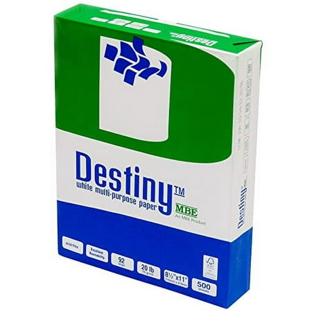 Destiny™ Multipurpose Copy Paper, Letter Size Paper, 20 Lb, 500 Sheets Per Ream, Case Of 10 Reams