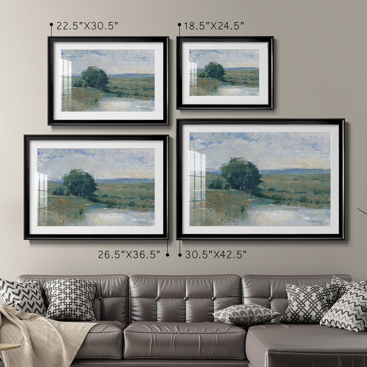 Riverbank Impression I Premium Framed Print - Ready to Hang