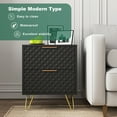 thumbnail image 6 of Kadyn Bedroom Nightstand with 2 Drawers, Mid Century Modern Nightstand Set of 2, Bedside Table Night Stands for Bedrooms, Living Room, Black, 6 of 12