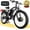 Black-White, variant on 5000W Peak Dual Motor Ebike, 60V 25AH Battery Electric Bike for Adults, AWD 21-Speed 45MPH Mountain Snow E-Bike with 24" x 4.0 Fat Tire, Long Range Mountain Dirt Bike for Off-Road Snow Sand